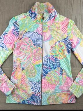 Lilly Pulitzer Reagan Jacket XS Shellabrate Full Zip Roar of the Seas